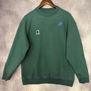 Ader Error Sweater Men Size A1 Medium Dark Green Invaders Graphic‎ Crewneck